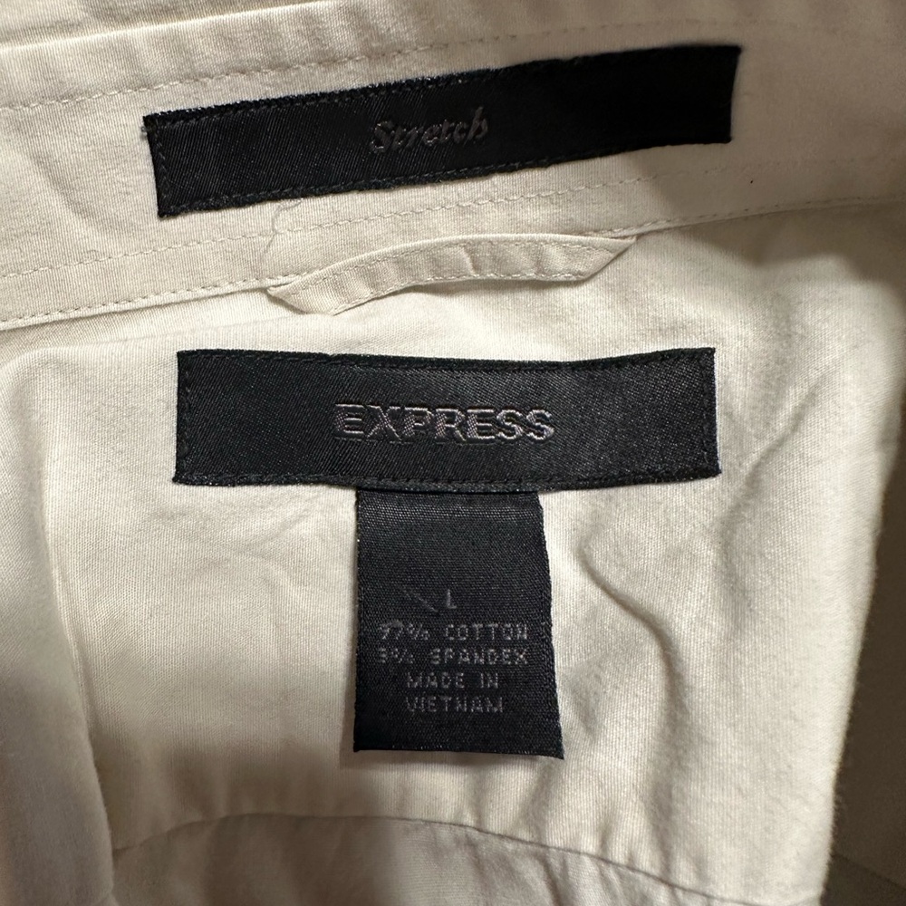 Express Off-White Button-Up Shirt - Picture 6 of 6